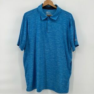 Layer 8 Performance Golf Polo Shirt Quick Dry Size XL Heathered Blue
